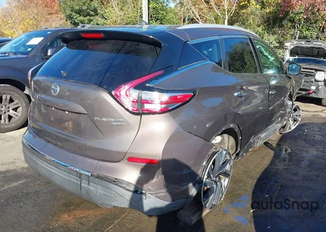 2016 Nissan Murano Platinum from USA, damaged, VIN 5N1AZ2MH3GN135214